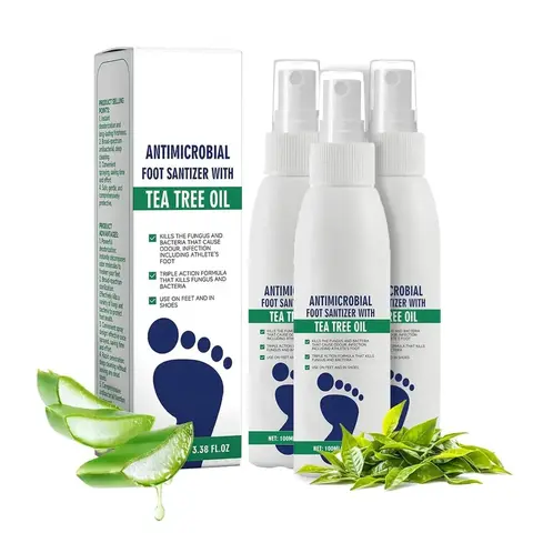 3PCS Tea Tree Oil Foot Spray, Botanical Extracts Foot Care Aid & Treatments & Remedies, Moisture-Boosting Deodorant for Dry & Plantar Concerns