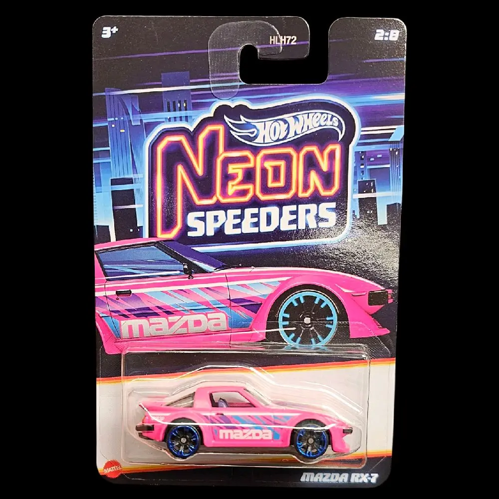 Hot Wheels Mazda RX-7 Neon Speeders 2/8 2025 Pink Diecast Metal Model Diecast Collectible