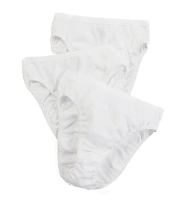 Fruit of the Loom Womens Classic White Brief Underwear 100% Cotton Size 5-10 3-Pack