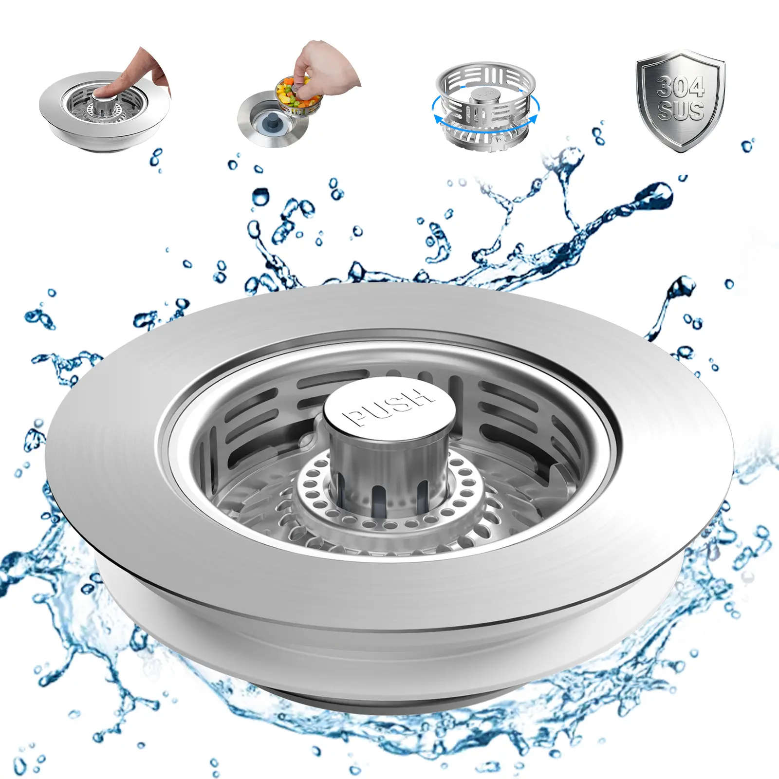 All Metal - 1 PACK - Upgraded  Larger Detachable Basket 