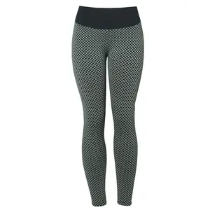 Plaid Leggings Fitness Yoga Pants Women's Seamless High Waist Breathable Gym Leggings in Chemical Fiber Blend Fabric with Lycra Lining Comfortable Wear Stylish Design