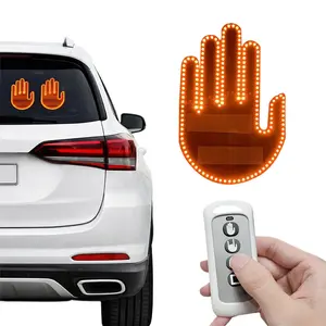 Car Finger Gesture Warning Light for Tail Signal and Anti-Collision Use (Batteries Not Included)