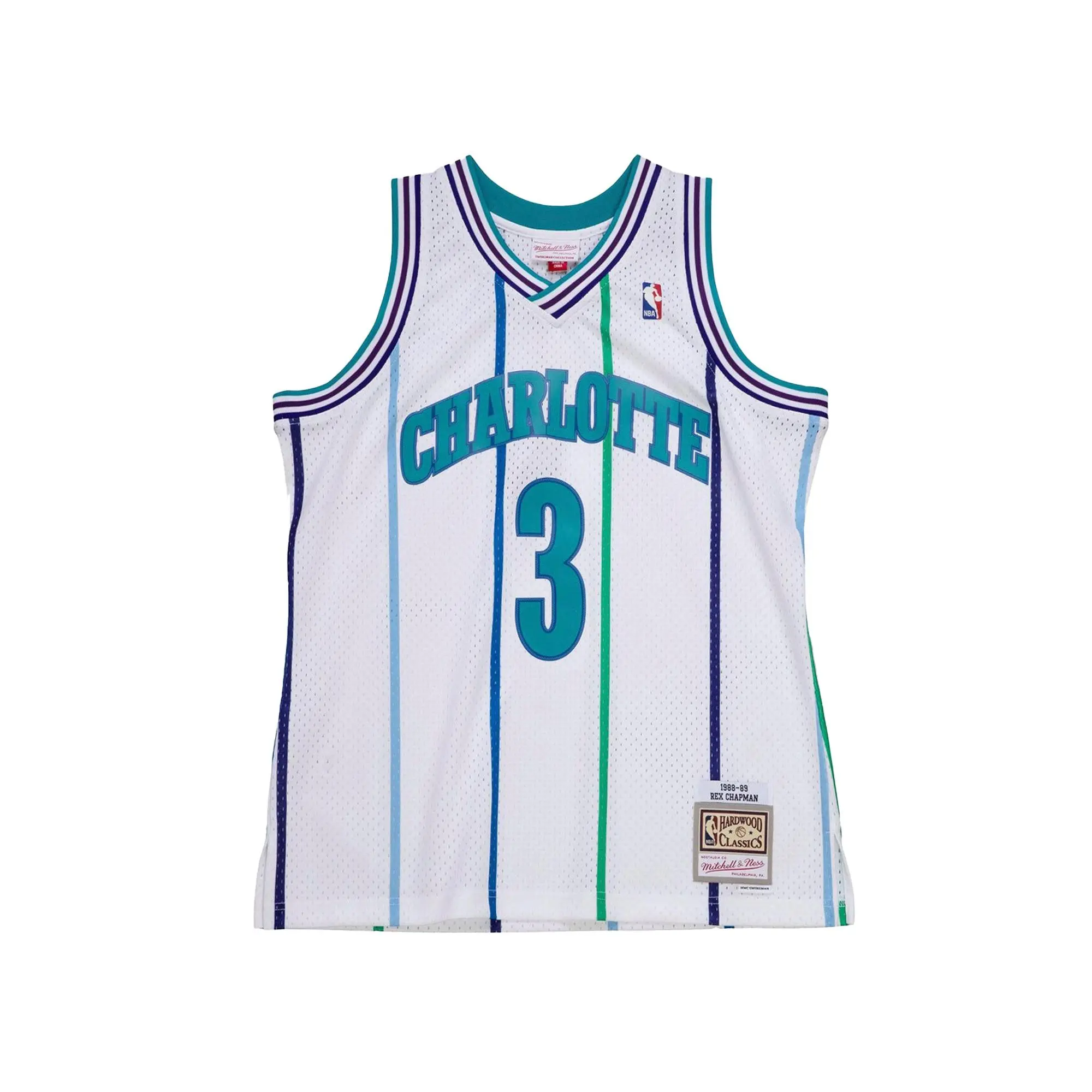 Mitchell & Ness NBA White Jersey Charlotte Hornets 1988 Rex Chapman