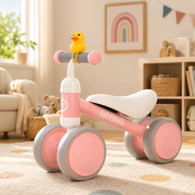 Bobike Unisex No-Pedal Children's Bike with 4 Closed Non-Slip Ride On Wheels, Comfortable Seats, Toddler Walker, Certified Under ASTM F963-11 & EN71, 1st Birthday Cool Gifts for Kids (Toys & Hobbies, Sports & Outdoor Play Ride-on Toys)
