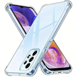 Case for Samsung Galaxy A23, Clear Phone Case with Reinforced Corners Camera Protection Bumper Slim Fit Shockproof Flexible TPU Case, Transparent