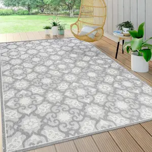 JONATHAN Y Gallia Tile Trellis High-Low Indoor/Outdoor Area Rug; for Living Room, Kitchen, Bedroom, Dining Room, Patio, Porch, Backyard