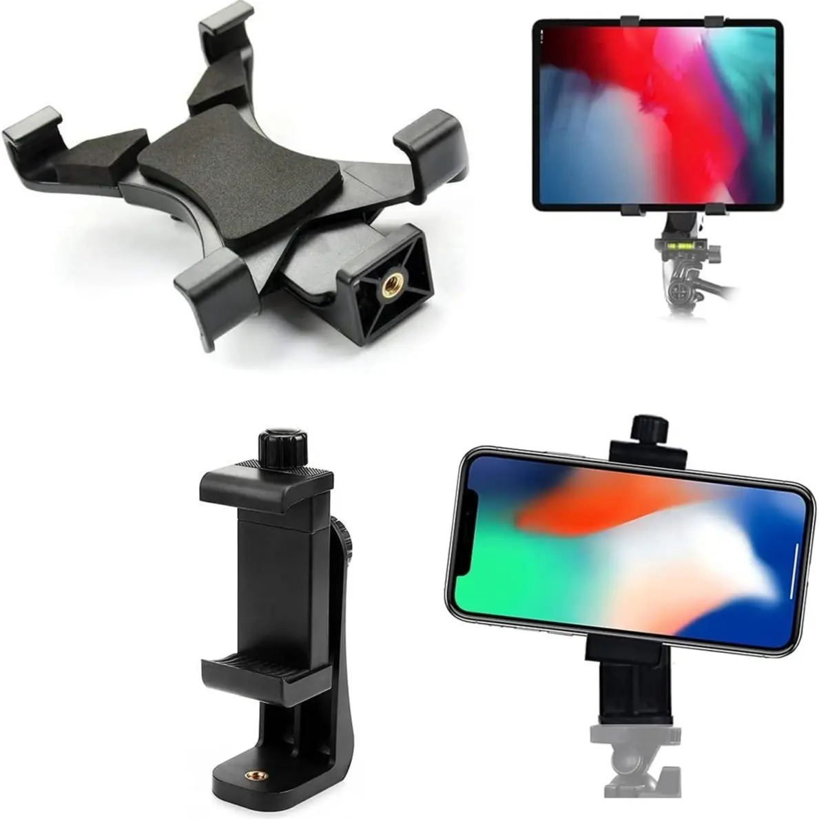 Tablet Holder + Rotating Phone Mount