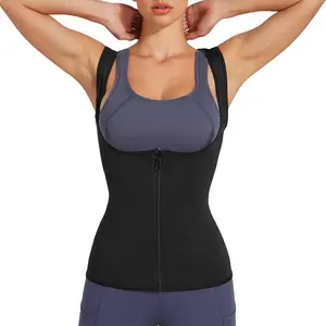 Sauna Suit Shirt For Women Waist Trainer Sweat Vest Workout Fajas Long Sleeve shapewear Athletic Fitted Athletic Training Apparel