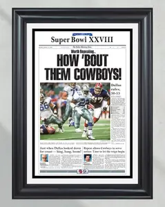 1994  Champion Framed Newspaper Cover Print Cowboy Stadium