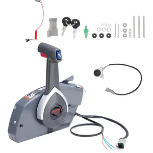 VEVOR Boat Throttle Control, 5006180 Side-Mounted Outboard Remote Control Box for Evinrude Johnson, Marine Throttle Control Box with Power Trim Switch and Lanyard