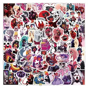50/120Pcs Bilitzo Helluva Boss Anime Sticker Graffiti Suitcase Laptop Skateboard Guitar Phone Cartoon Stickers Decals Gifts Toy