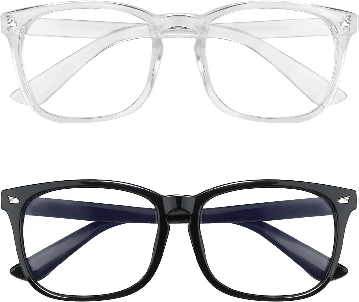 2 Pack Blue Light Blocking Glasses for Men and Women – Anti Eyestrain Bluelight Eyeglasses