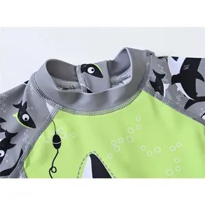 2023 Summer Kids Swimsuit One Piece Cool Shark Print Children Swimwear Beach Wear Kid Clothing