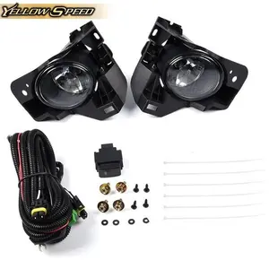 Fit For 2009-2014 Nissan Maxima Front Bumper Fog Lights Clear Lens Complete Kit