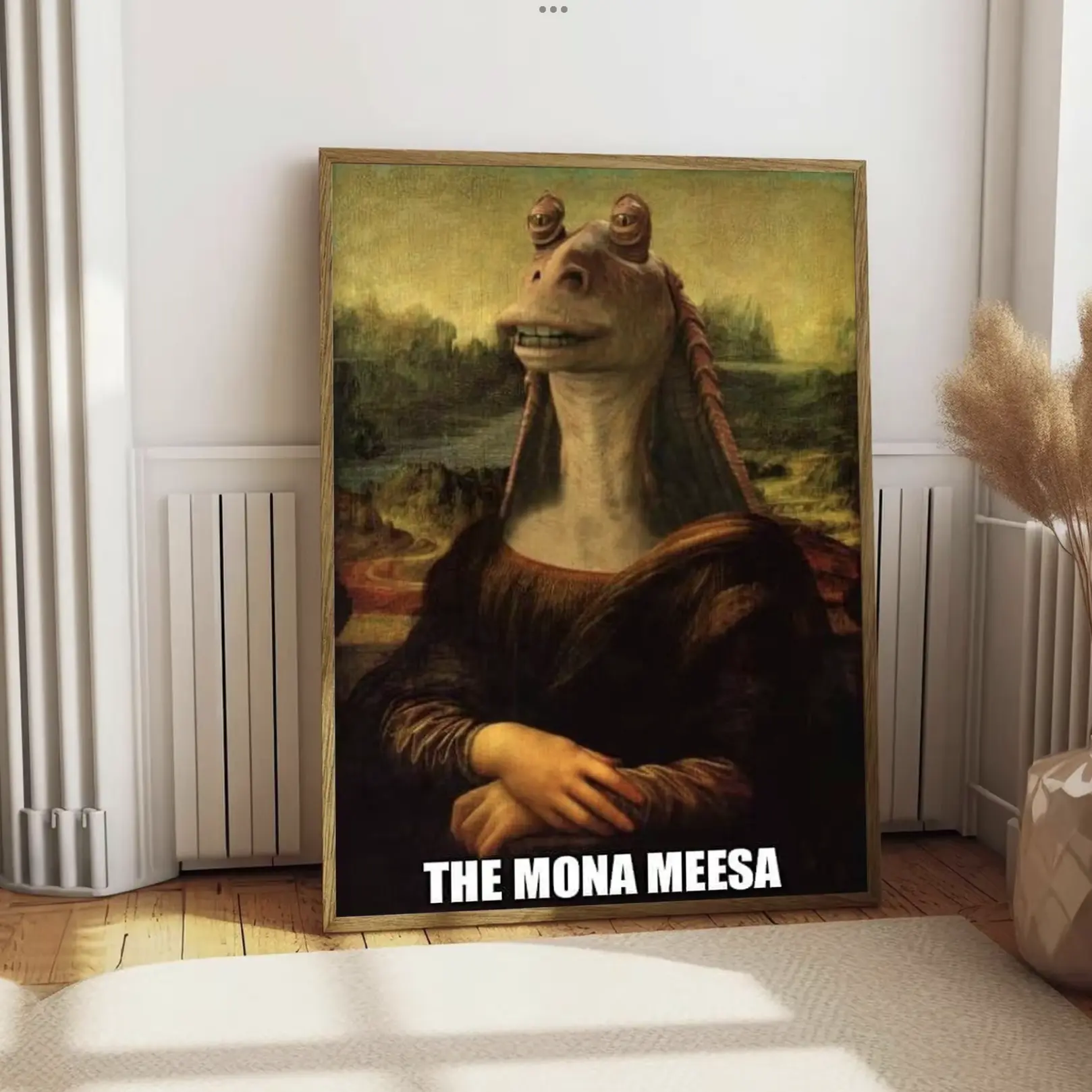 The Mona Meesa Meme Poster: Hilarious Wall Art for Home Office and Unique Gift for Humor Lovers