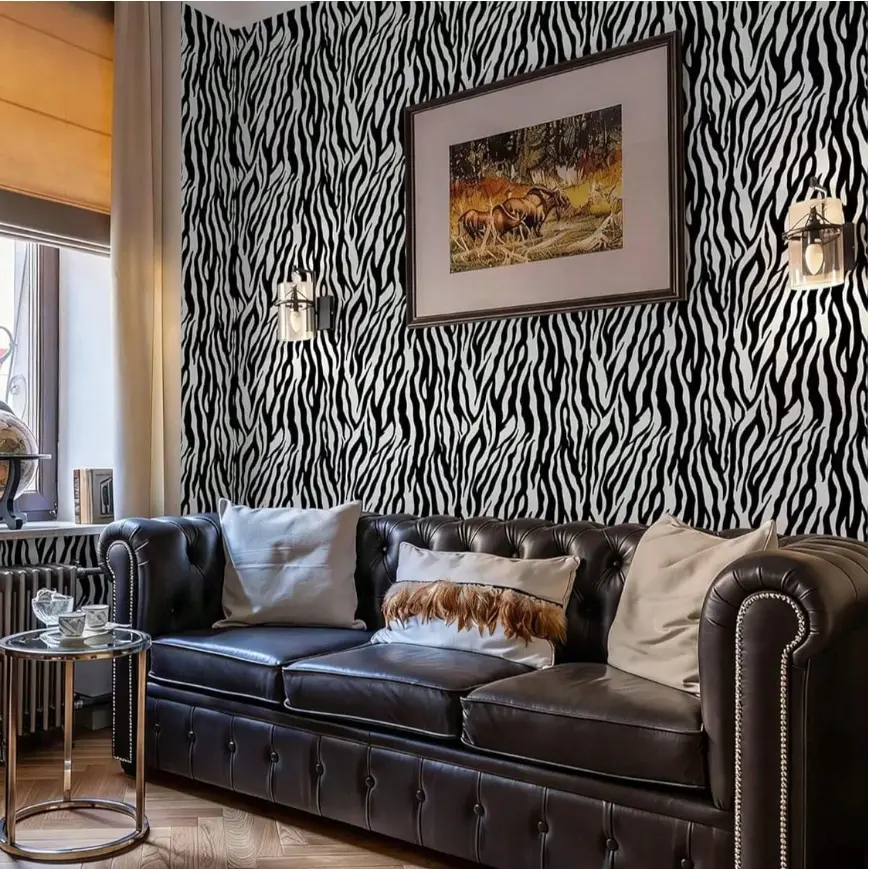 Zebra Print Self Adhesive Contact Paper Removable Wallpaper