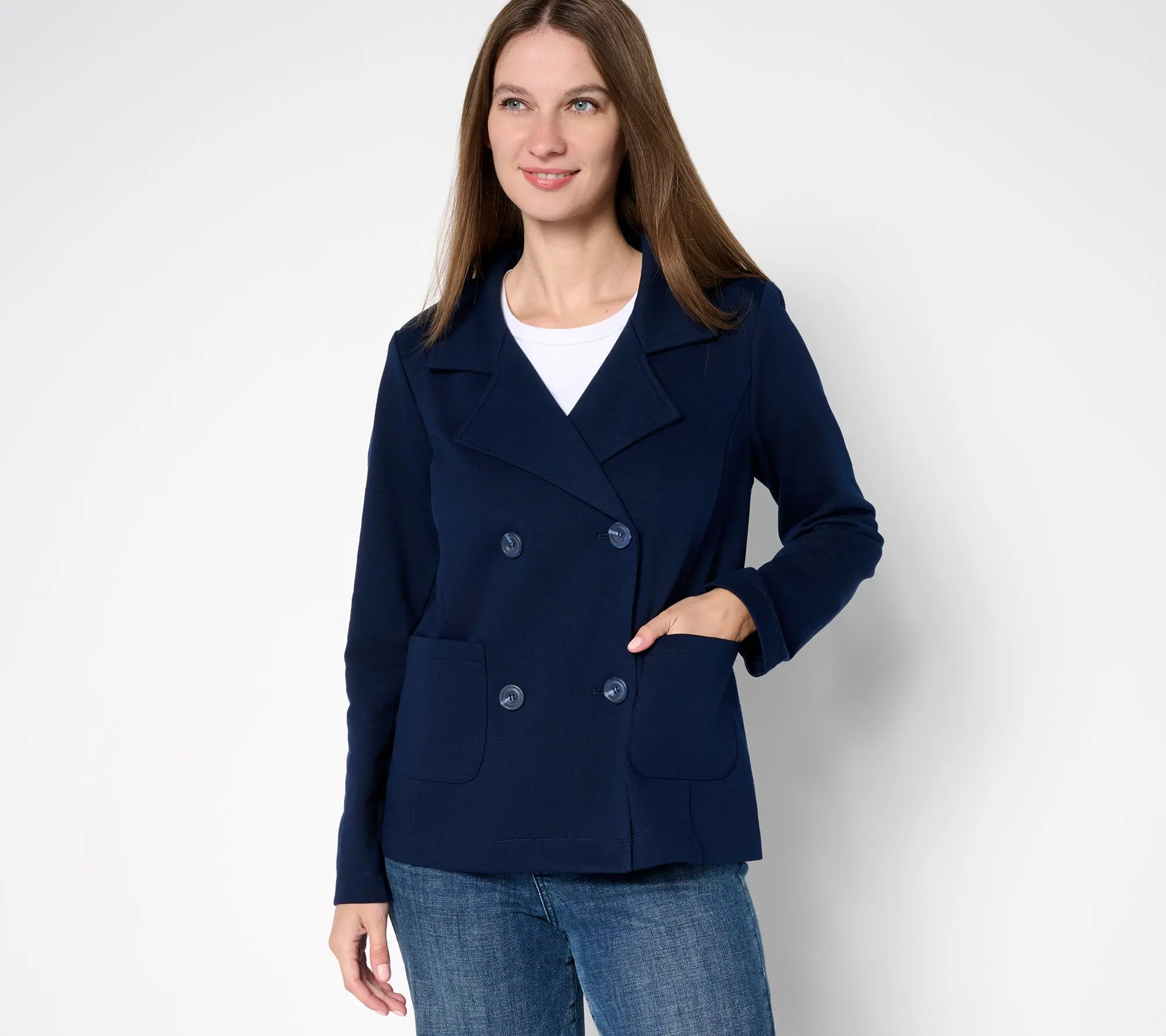Susan Graver Weekend Marina Knit Peacoat Susan Graver Weekend Marina Knit Peacoat