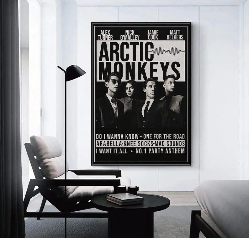 Vintage Arctic Monkeys Poster Rock Band Music Cover Series Art Posters Wall Prints Pictures for Living Room Home Decor