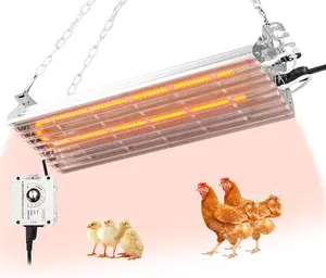 Safe Chicken Coop Heater 600W with Adjustable Thermostat, for Winter Chicken Warmth in 15 Sq Ft Coops,  & Tip-Over Protection Livestock Warmer