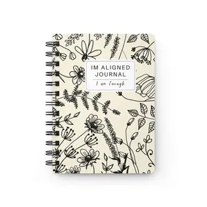 Law of Attraction Journal, Floral Laminated Spiral Notebook
