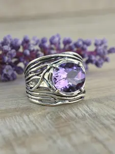 Vintage Worn Vine Rhinestone Ring for Women, Simple and Unique Party Vacation Gathering Ring, Elegant Jewelry Accessory, Witchy Jewelry