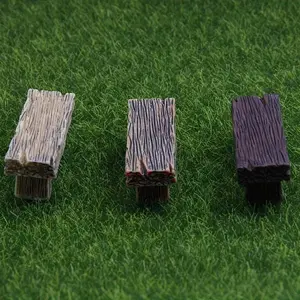 Mini Resin Bench Set, Miniature Fairy Garden Bench, Dollhouse Accessories Statue, Doll Seat, DIY Decoration Gift (2.27 Inches X 0.78 Inches)