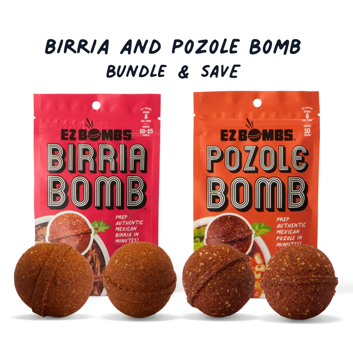 Birria and Pozole Bombs bundle by EZ Bombs - Seasoning Spice Bomb Flavor for Authentic Mexican Dishes - Traditional
