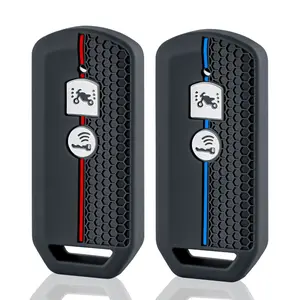 Premium Silicone Key Case Cover for Honda X ADV SH 300/150/125 Forza 300/125 PCX150 - Shockproof Anti-Scratch Full Protection, Soft Durable Anti-Slip, Perfect Fit Motorcycle Scooter Key Shell Accessories