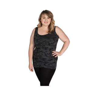 Skinnytees Plus Camo Tank Top