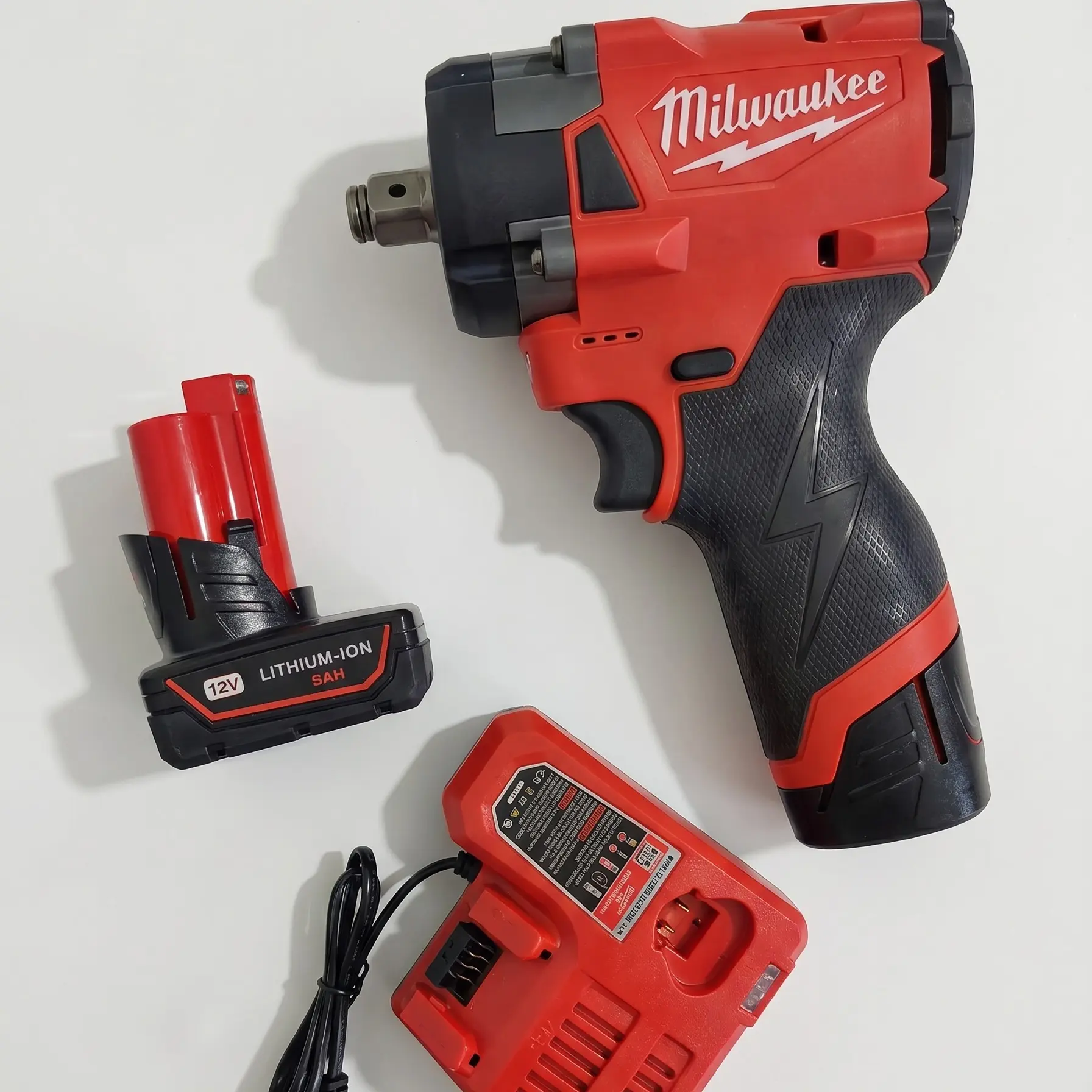 Milwaukee M12 1/2 in Mini Compact Cordless Impact Wrench - Lightweight Nut Bolt Fastener & Remover, 4-Mode Unit for Auto Repair, Optional Bare Unit/Single Matching Accessory Combo Pack, Storage Toolbox Cover,   Tool , 1/2" ,               replacement set