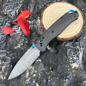 Damascus Steel Blade Folding Utility Knife Carbon Fiber Handle Kitchen Tool Men Gift EDC Tools Outdoor Camping Pocket Knives