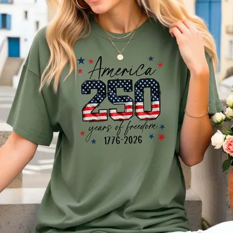 America 250 Years of Freedom Shirt, USA 250th Anniversary Tee 1776–2026, Patriotic American Flag Shirt, 4th of July 2026 Shirt, Independence Day Tee