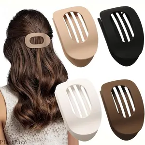 5-Pack Matte Curved Hair Clips Invisible Back of Head Claw Clips Elegant Flat Hair Accessories for Women in Multiple Colors