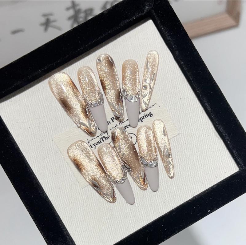 High-end luxury pure handcrafted wearable nails
