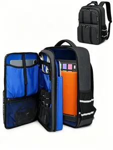 Dj Mixer Controller Backpack with 17.3 Inch Laptop Compartment, Audio Equipment Microphone Cable Organizer Bag, Essential Dj Gear Storage