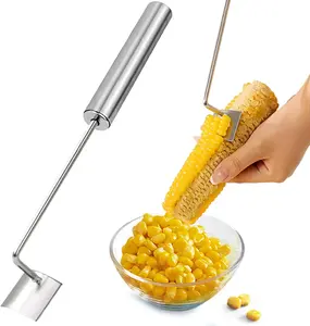Corn Peeler, Corn Stripper for Corn on the Cob, Stainless Steel Corn Planer Corn Cutter, Quick and Safe Corn Kernel Stripping Tool for Kitchen Chef Culinary Enthusiast, Easy to Clean