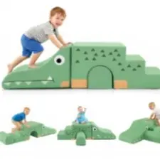 No Ocean Balls Included, Green, 3pc Crocodile Foam