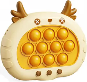 Stress Relief Toys, Upgraded Quick Push Game Pop Bubble Up Toys for Kids & Teens, Decompression Breakthrough Puzzle Pop Button Gopher Game Machine, Novelty Fidget Toys Party Favor Gifts for Kids Adults, Handheld Toy for 3+ Year Old Boy Girl (Brown Deer)