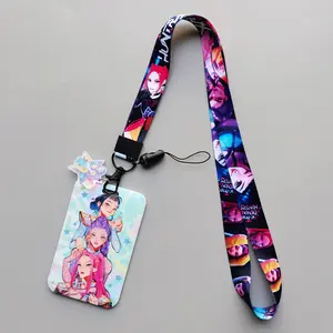 2026 new cartoon bus subway card holder protective cover cute long lanyard k-pop witch hunter group