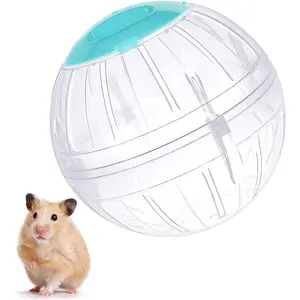Hamster Exercise Ball, 5.7 Inch Transparent Running Wheel for Dwarf Hamsters to Reduce Boredom and Increase Activity PORTABLE MINI HAMSTER RUNNING BALL