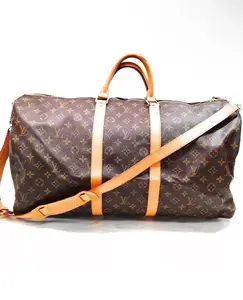 Pre-owned canvas Travel Bags Louis Vuitton Preowned Keepall Bandoulière 60 Travel Bag Monogram with Original Strap Vintage Condition