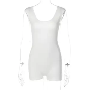 Women’s Short Sleeve Backless Romper Bodysuit Comfortable