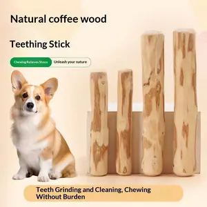 Natural Coffee Wood  Chew  - Durable & Long-Lasting for Aggressive Chewers, Helps Clean Teeth & Freshen Breath, Prevents Destructive Chewing puppy Puzzle Feeder  design   safe  realistic smart motion-activated dog stimulation  hanging cat Bat Dragon Toy