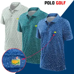 Masters Golf Polo 2025, PGA polo shirt, golf performance shirt, moisture wicking polo, men's golf apparel, golf shirt for men, breathable sports polo, printed Masters shirt, stylish golf wear, polo for PGA fans, golf gift for dad