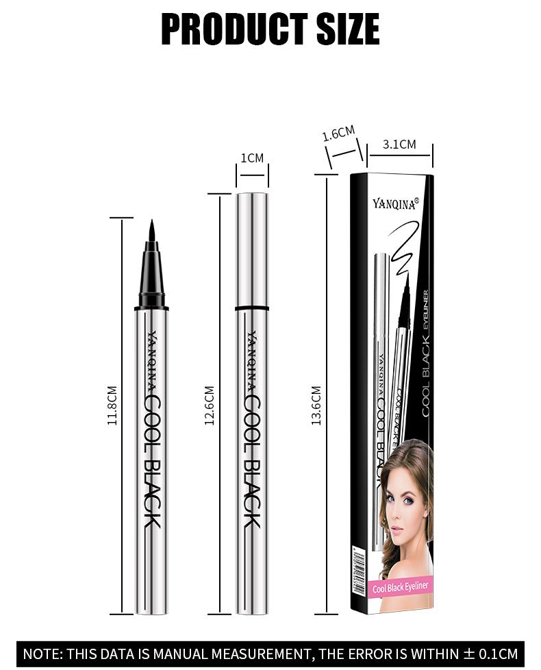 [YANQINA] Long-lasting eyeliner -lightweight, waterproof,vegan,cruelty-free,24-hour smooth application,ultra- creamy andsilky smooth texture.