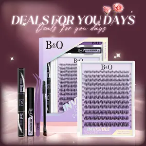 Breeze Kit l B&Qaugen Spider Cluster Lashes, Super Soft Thin Band,Natural Voluminous Look for Daily Wear,Waterproof Pool Proof,Beginner Friendly Eyelashes Extensions #dealsforyoudays