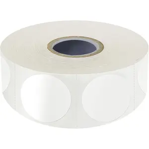 1500 PCS White Round Color Coding Circle Dots Inventory Stickers Labels with Perforation Line in Roll (Each Measures 1" in Diameter)