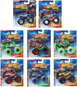 Mattel - Hot Wheels Monster Trucks 1:64 8-Piece D Assortment  [COLLECTIBLES] Ships IN OWN Container , Toy Car, Assortment
