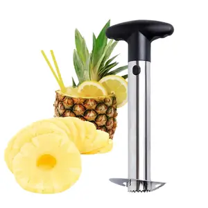 Stainless Steel Pineapple Corer, Detachable Handle Fruit Cutter-Peeler-Slicer, Fast & Easy Core Remover Kitchen Utensil, Multi-Purpose Kitchen Supplies & Gadgets-MM1