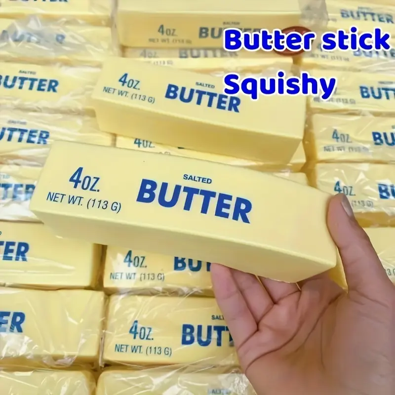 [Soft Mochi Squishy Toy] Soft Slow-Rebound Mochi Squishy Butter Stick Toy |   Sensory Play, Playful Design, Cute Mochi Shape |   Durable Material, Smooth Finish, Squishy Fidget |   Teens Gift, Holiday Present, Christmas Gift Filler